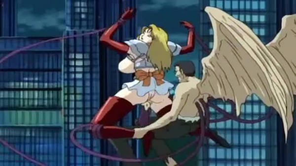 Дьявольское отродье жестко ебет горячую японку щупальцами и огромным членом!