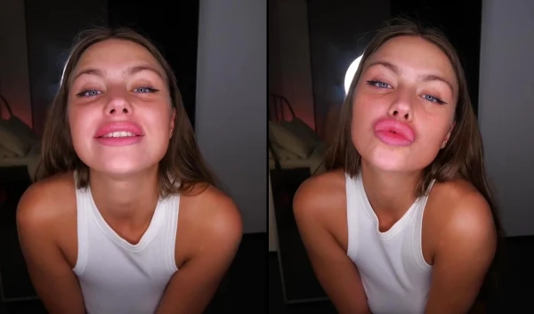 УльтраСэдСлат сосет от души: глотает сперму с хриплым кашлем и звездным шиком!