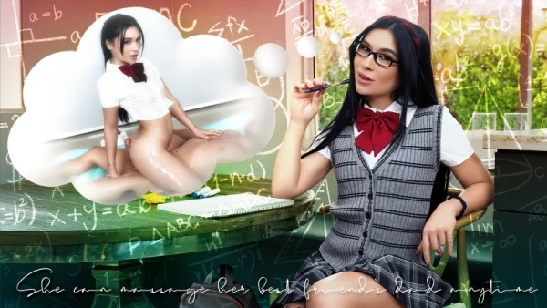 Девчонка с идеальными упругими сиськами соблазняет массажем папашу подруги и получает жёсткий трах!