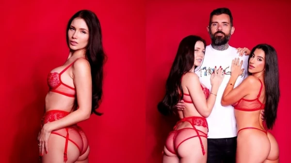 PlugTalk 2025: Мэри Рок и Лена The Plug в лесби-тройничке! Двойной минет, сочный трах и сперма на лица от Адама!